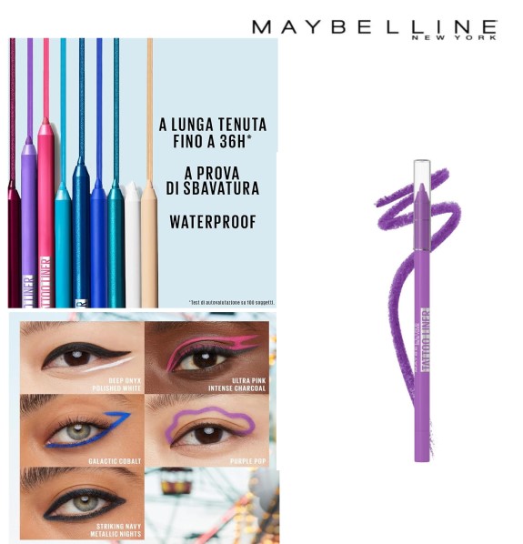 MAYBELLINE NEW YORK - MATITA OCCHI TATTO LINER GEL PURPLE